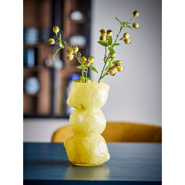 Żółty szklany wazon (wysokość 27 cm) Limone – Bloomingville-image-2