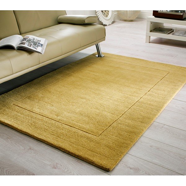 Żółty wełniany dywan 230x160 cm Tuscany Siena – Flair Rugs-image-1