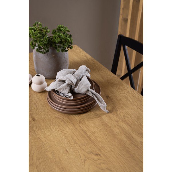 Stół z blatem w dekorze dębu 80x120 cm Peru – Actona-image-3