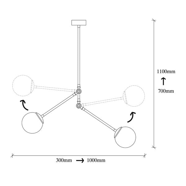Czarna metalowa lampa wisząca Opviq lights Froso-image-3