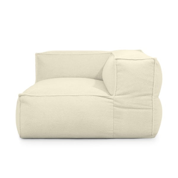 Kremowy worek do siedzenia z materiału bouclé Mass Corner 125 Right – SLOWDOWN