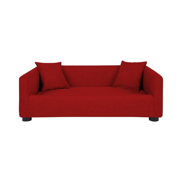 Czerwona sofa dla psa z 2 poduszkami dekoracyjnymi Marendog Princess