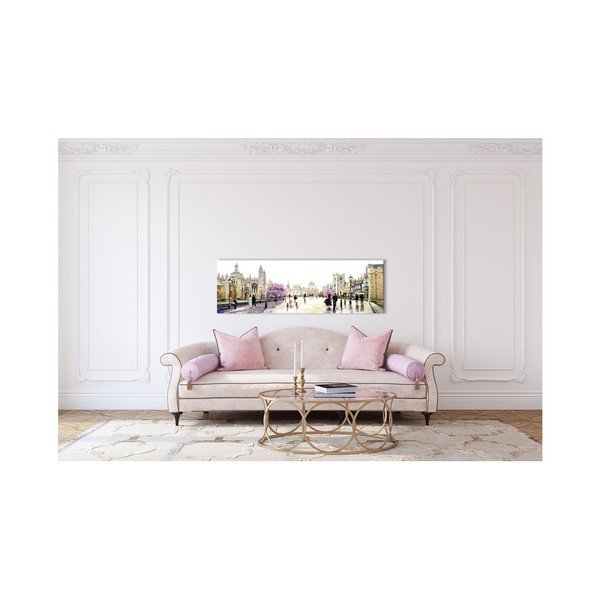 Obraz Styler Canvas Watercolor Cambridge, 45x140 cm-image-1