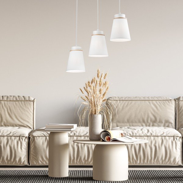 Biała lampa wisząca − LAMKUR-image-2