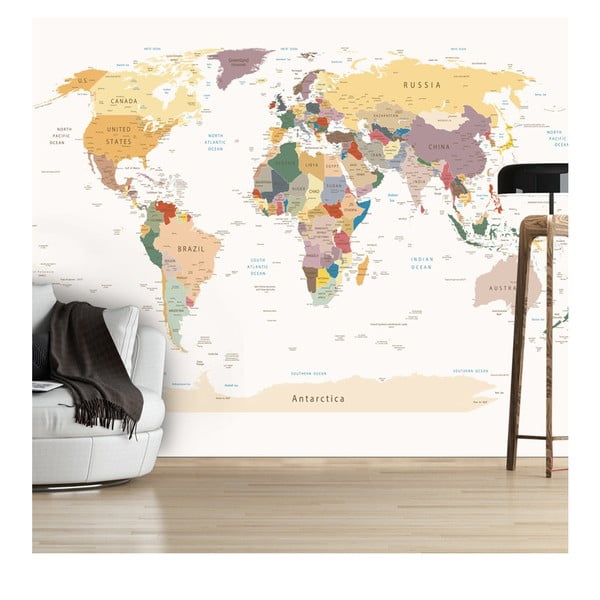 Tapeta wielkoformatowa Artgeist World Map, 250x175 cm