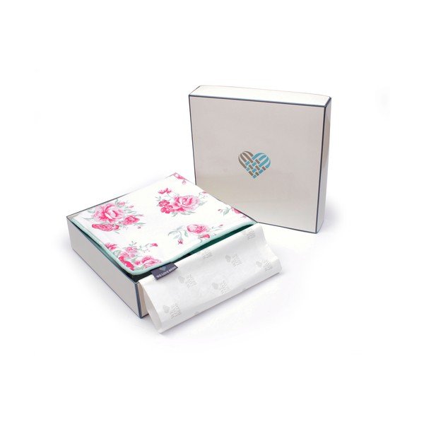 Miętowa poszewka na poduszkę WeLoveBeds Roses, 40x60 cm-image-2