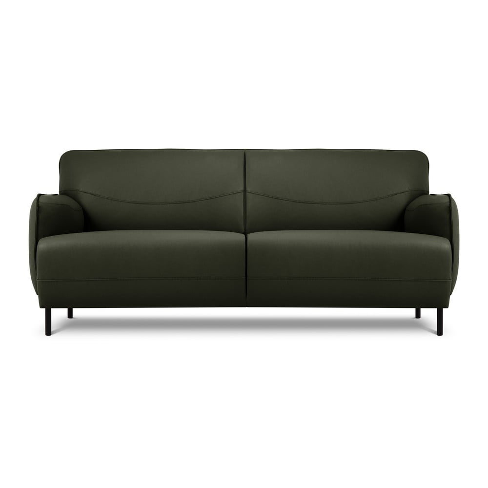 Zielona skórzana sofa Windsor & Co Sofas Neso, 175x90 cm