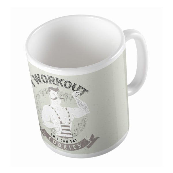 Ceramiczny kubek Workout and Cookies, 330 ml