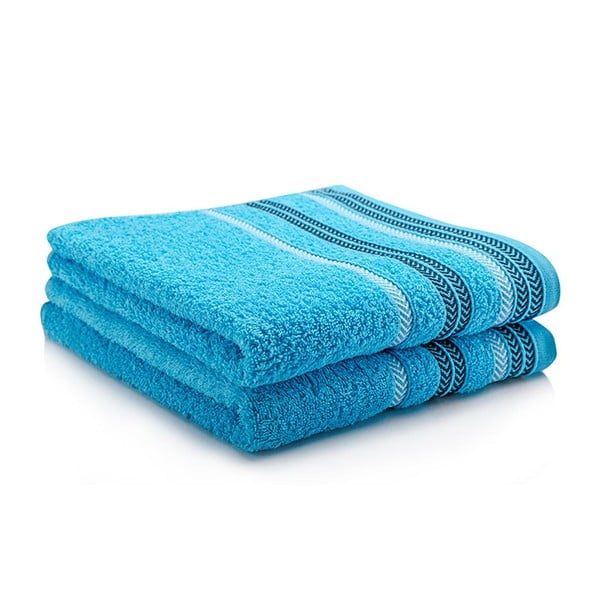 Komplet 2 ręczników Hugo 50x90 cm, turquiose