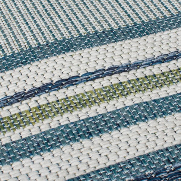 Zielononiebieski dywan odpowiedni na zewnątrz 200x290 cm Roma Stripe – Flair Rugs-image-3