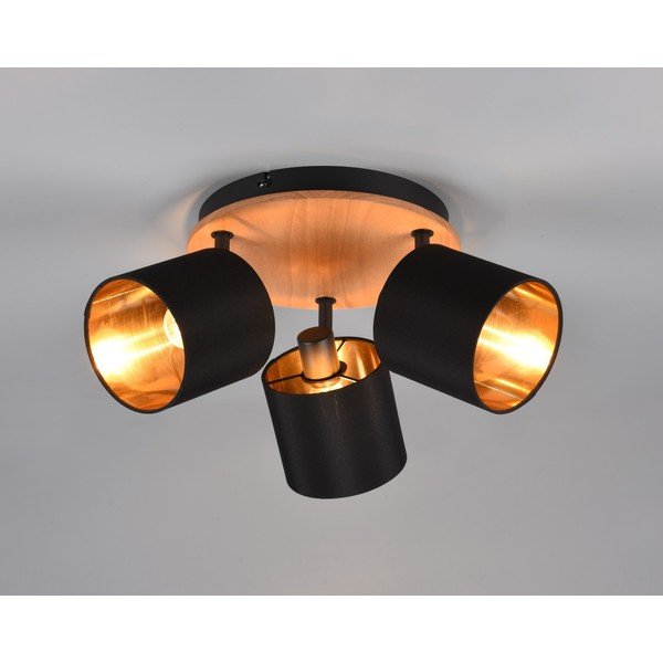 Czarno-naturalna lampa punktowa ø 12 cm Tommy – Reality-image-1