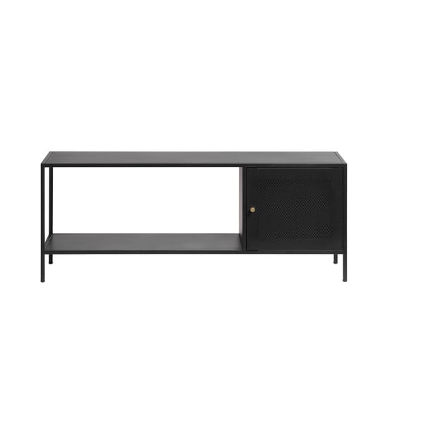 Czarny metalowy regał 120x47 cm Malibu – Unique Furniture