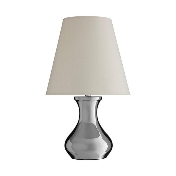 Kremowa/w kolorze srebra metalowa lampa stołowa z tekstylnym kloszem (wysokość 36 cm) Nell – Premier Housewares