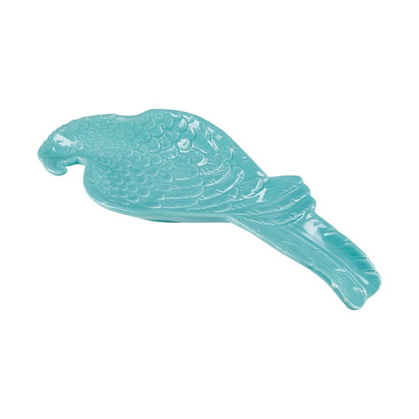 Miętowy talerzyk w kształcie papugi Miss Étoile, 24,3x9,4 cm