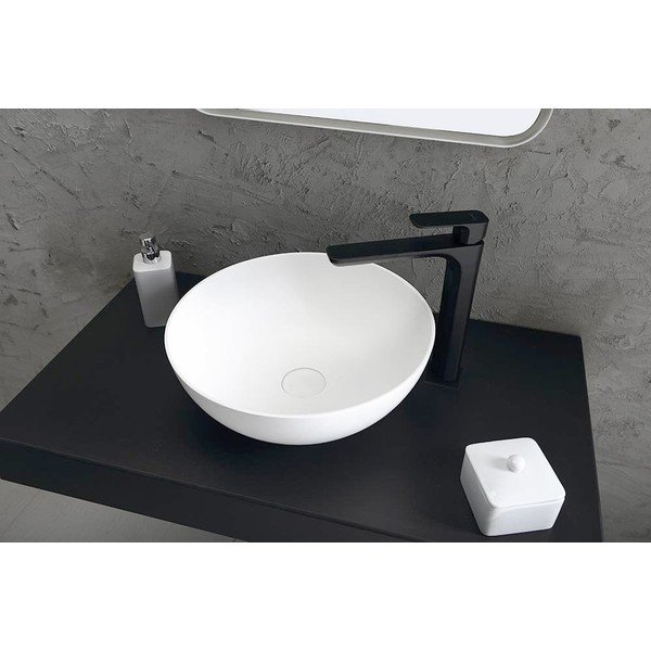 Bateria umywalkowa stojąca w kolorze matowej czerni Spy – Sapho-image-2