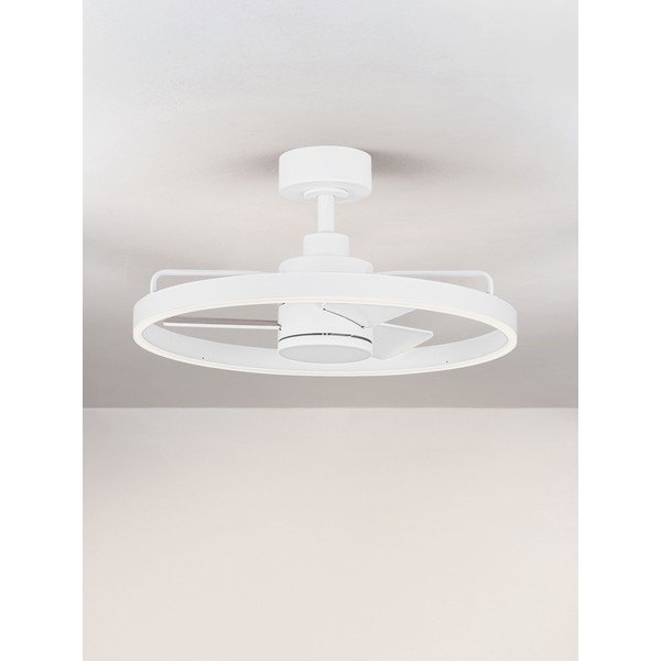 Biała metalowa lampa sufitowa LED ze ściemniaczem Lunair – Nova Luce-image-3
