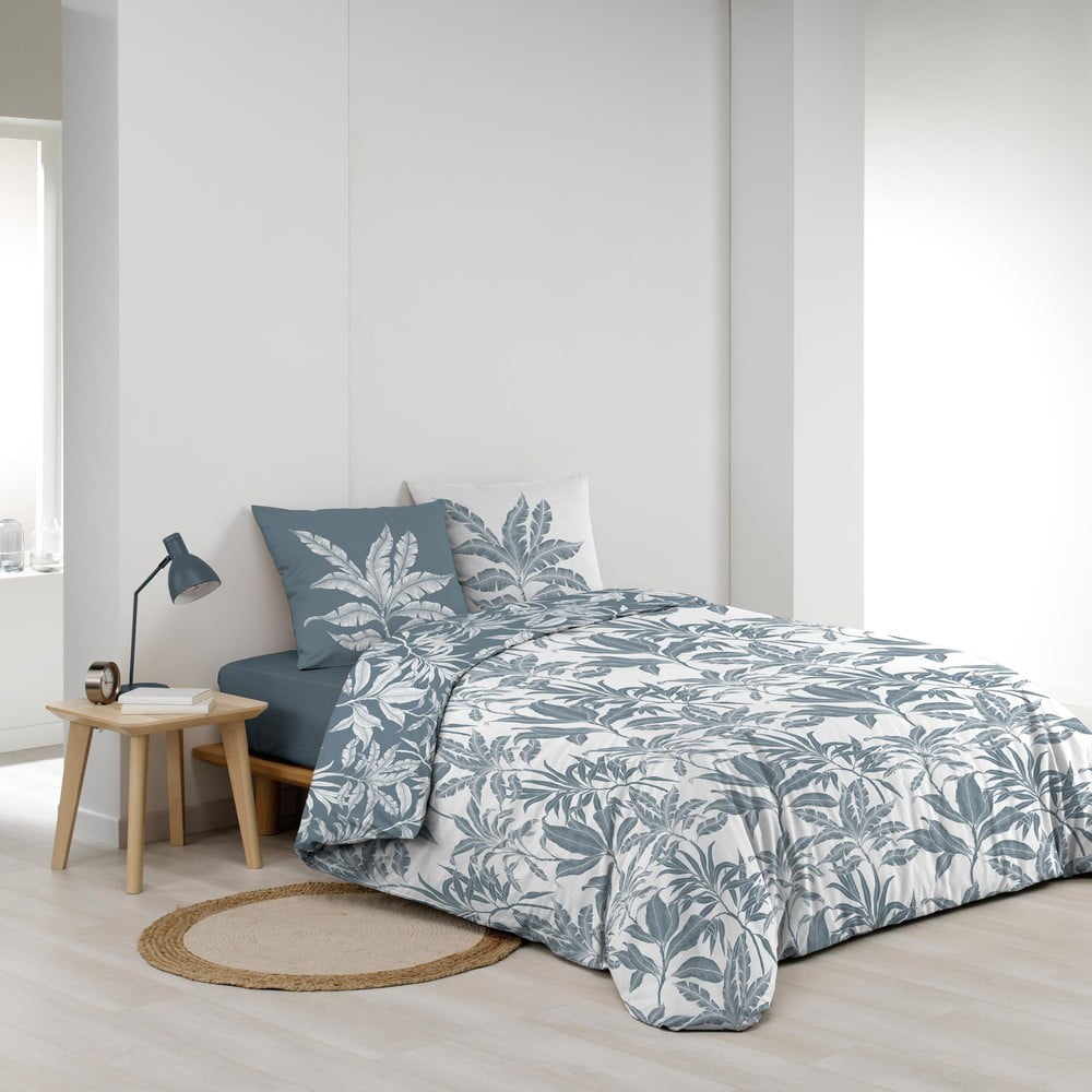 Biało-niebieska bawełniana pościel dwuosobowa 240x220 cm Hera – douceur d'intérieur (zdjęcie 9)