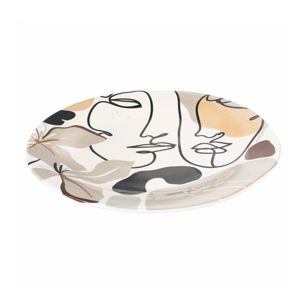 Ceramiczny talerz do serwowania VDE Tivoli 1996 Face to Grey, ø 39 cm-image-1