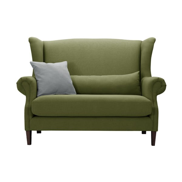 Zielona sofa dwuosobowa Rodier Alpaga