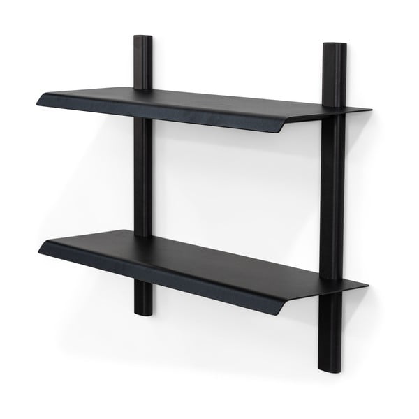 Czarna wielopoziomowa metalowa półka 60 cm Hola – Spinder Design-image-2