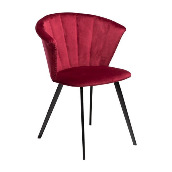 Czerwony fotel DAN–FORM Denmark Merge Velvet