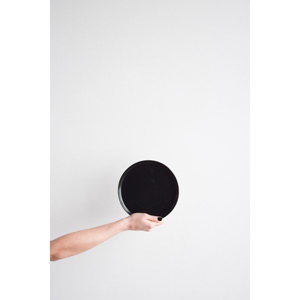 Czarny kamionkowy mały talerz ÅOOMI Luna, ø 20 cm-image-2