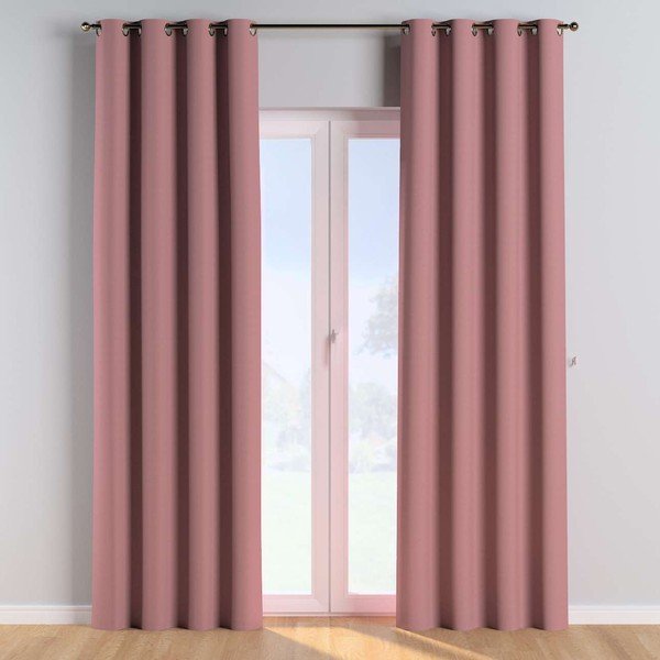 Różowa zasłona 260x130 cm Cotton Story – Yellow Tipi-image-1