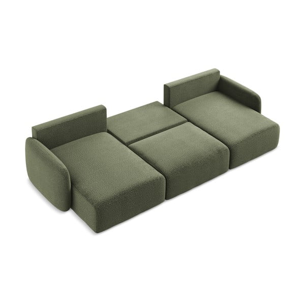 Zielony rozkładany/ze schowkiem narożnik Kalena – Makamii-image-4