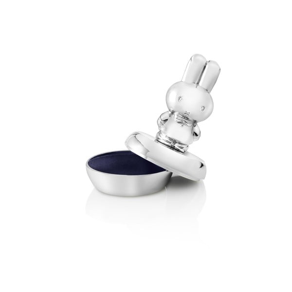 Metalowa szkatułka na pierwszy mleczny ząbek w kolorze srebra z połyskiem ø 4x6 cm Miffy – Zilverstad-image-3