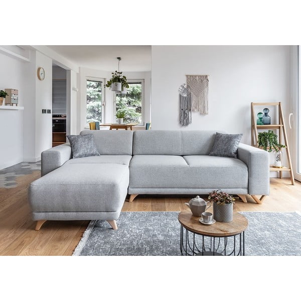 Jasnoszary rozkładany/ze schowkiem narożnik Classy Sophie – Miuform-image-1