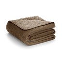 Jasnobrązowa narzuta pikowana z aksamitu 220x240 cm Laila – AmeliaHome