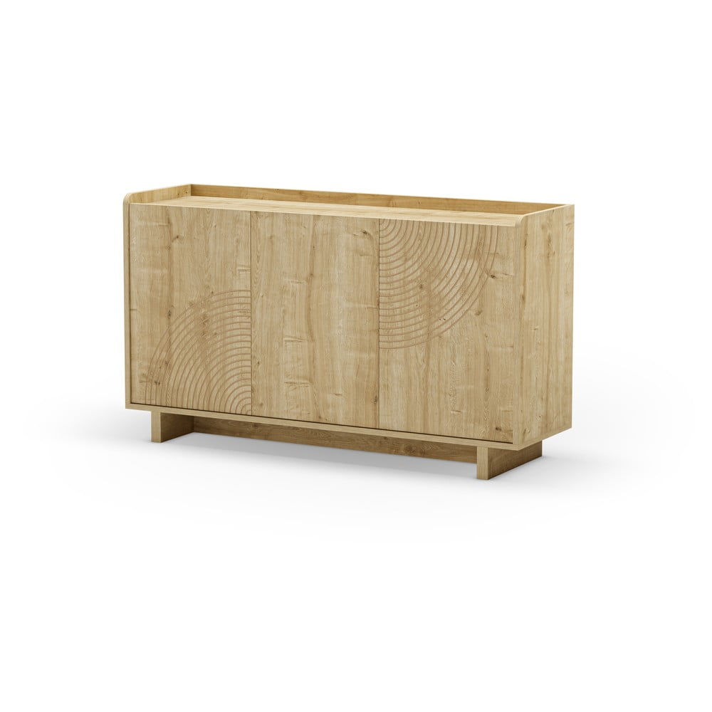Komoda w dekorze dębu w naturalnym kolorze 140x80x40 cm Daira – Marckeric (zdjęcie 5)