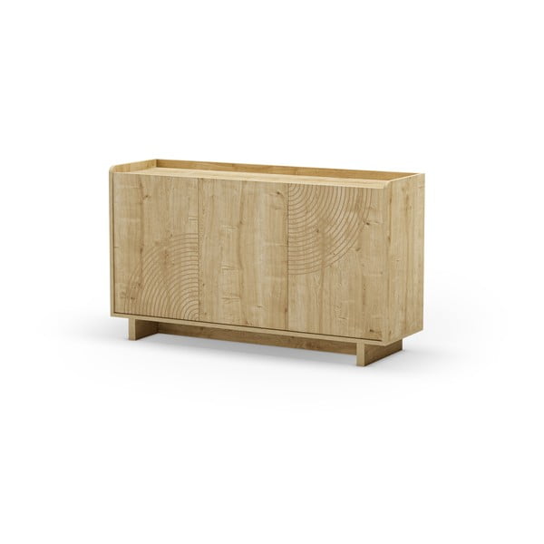 Komoda w dekorze dębu w naturalnym kolorze 140x80x40 cm Daira – Marckeric-image-4