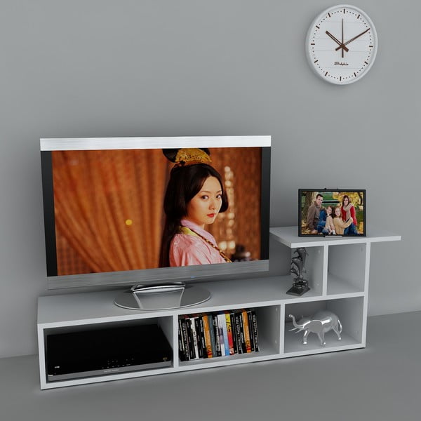 Stolik telewizyjny Sedrus White, 29,5x140x45,5 cm