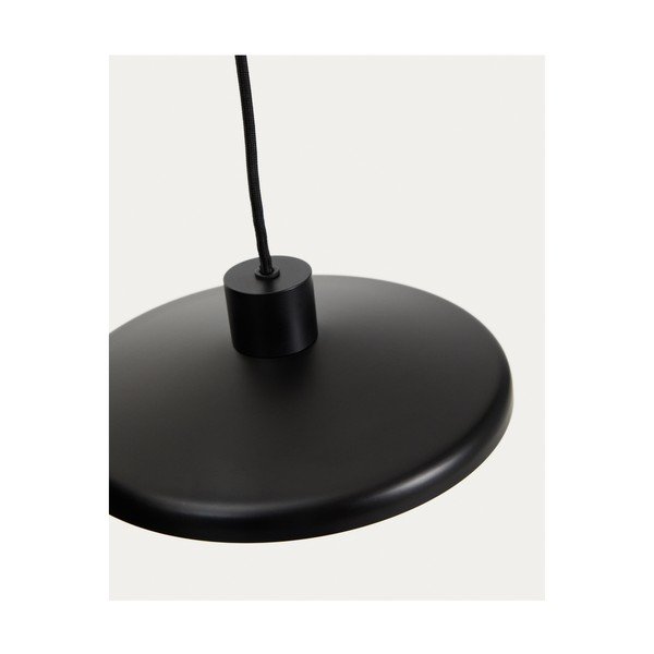 Czarna lampa wisząca z metalowym kloszem Nuvira – Kave Home-image-3