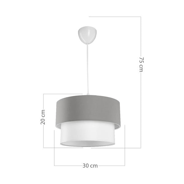 Biało-szara lampa sufitowa 60x18.5 cm – Squid Lighting-image-3