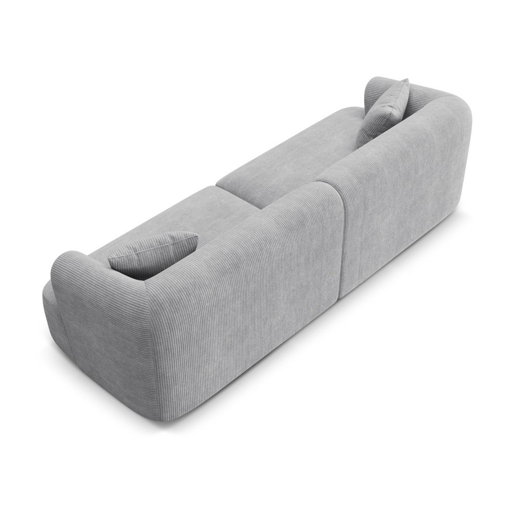 Jasnoszara sztruksowa sofa 255 cm Campi – Cosmopolitan Design (zdjęcie 4)