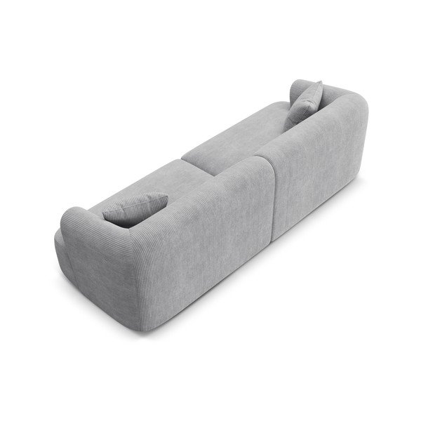 Jasnoszara sztruksowa sofa 255 cm Campi – Cosmopolitan Design-image-4