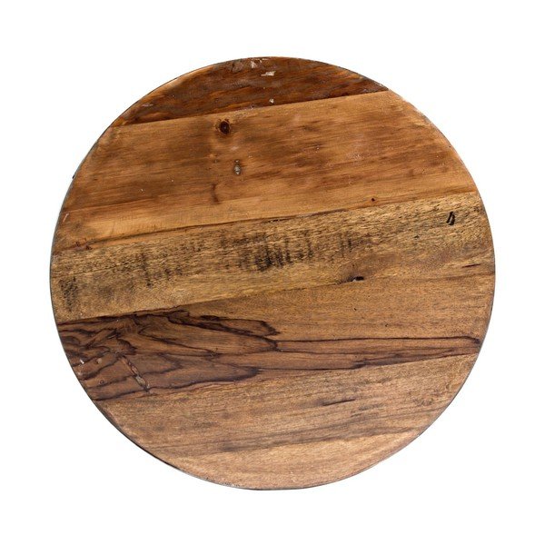 Szaro-naturalny metalowy okrągły stolik ø 70 cm Lancaster – Bizzotto-image-2