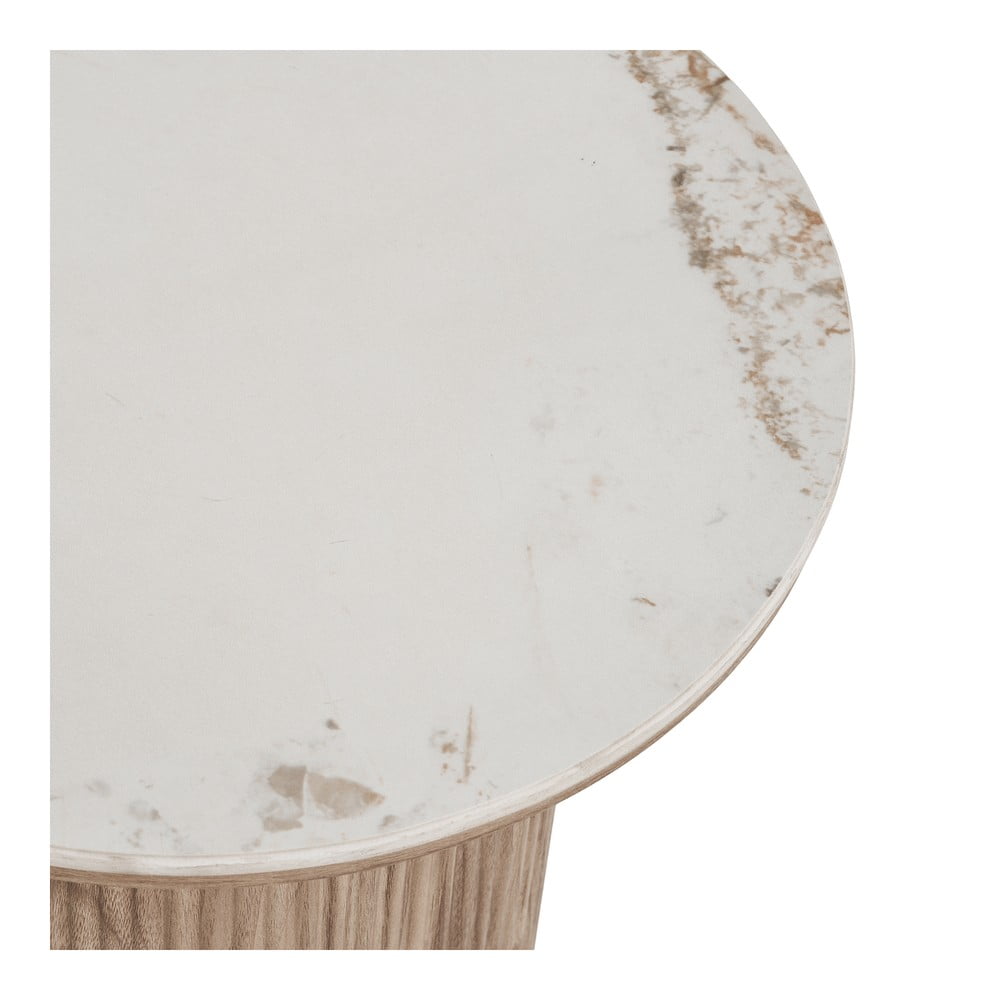 Okrągły stolik z blatem w dekorze marmuru ø 45 cm Athens – House Nordic (zdjęcie 6)