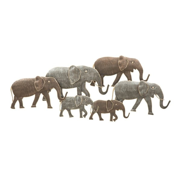 Dekoracja ścienna z motywem słoni Mauro Ferretti Elephant, 128x56 cm