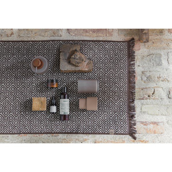 Ciemnobrązowy tekstylny dywanik łazienkowy 50x80 cm Morocco – Mette Ditmer Denmark-image-1