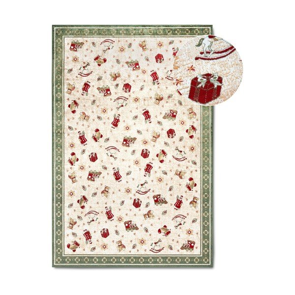 Zielony dywan z mieszanki bawełny ze świątecznym motywem 160x230 cm Toy's Delight Green Christmas – Villeroy&Boch
