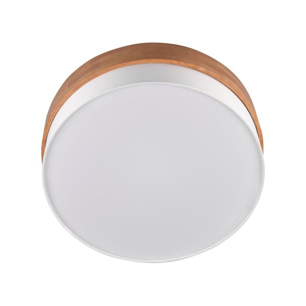 Biało-naturalna lampa sufitowa z tekstylnym kloszem Seasons – Trio-image-4