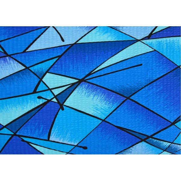 Niebieska pościel jednoosobowa z kory 140x200 cm Rainbow -image-1