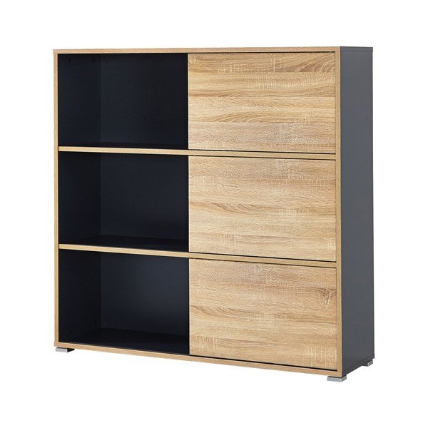 Czarna szafka z przesuwnymi drzwiczkami Germania Slide-image-4