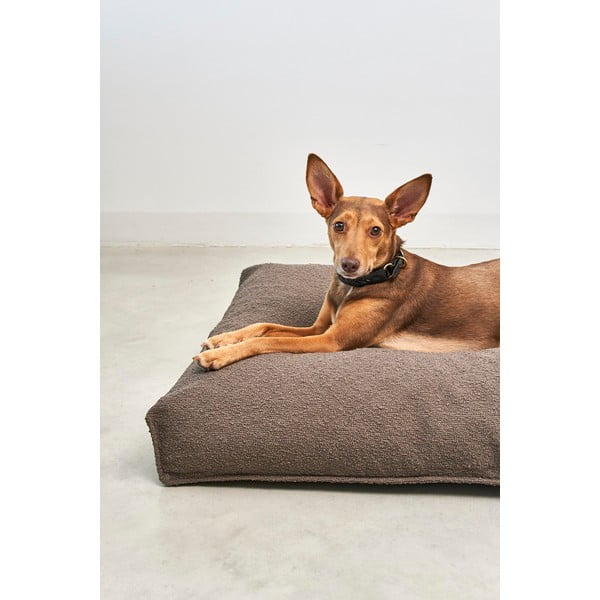 Brązowy materac dla psów z materiału bouclé 100x75 cm Mondo Chocolate M – MiaCara-image-2