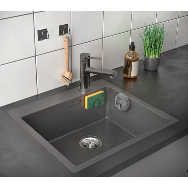 Metalowy uchwyt na gąbkę bez wiercenia – Metaltex-image-1