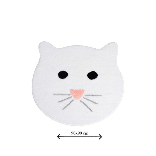 Biały dywanik łazienkowy 90x90 cm – Foutastic-image-3