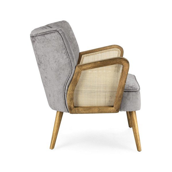 Szary aksamitny fotel Virna – Bizzotto-image-3